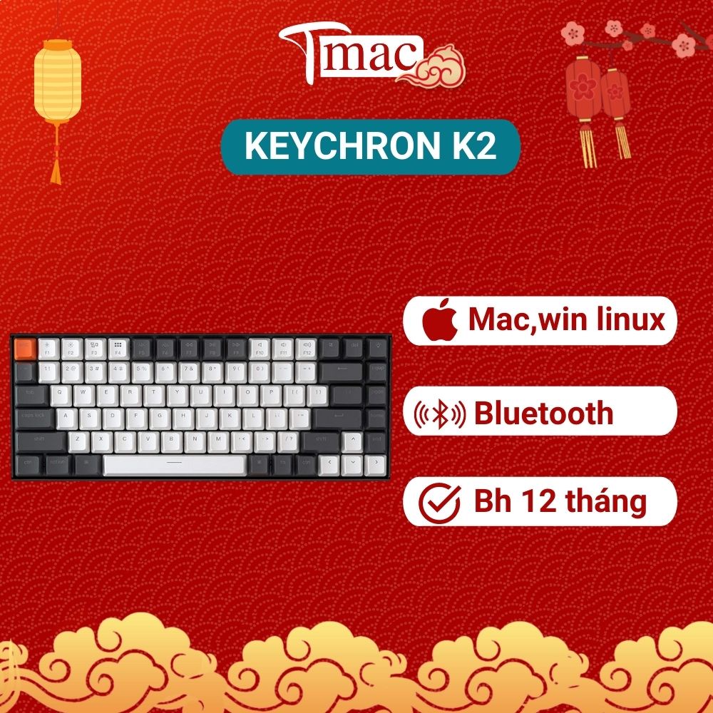 Keychron K2 V2 - Bàn phím cơ Keychron K2 bản nhôm, RGB, Hotswap