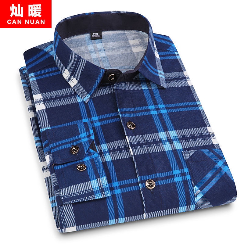 Áo Sơ Mi Tay Dài Dáng Rộng Họa Tiết Ca Rô Thời Trang Cho Nam