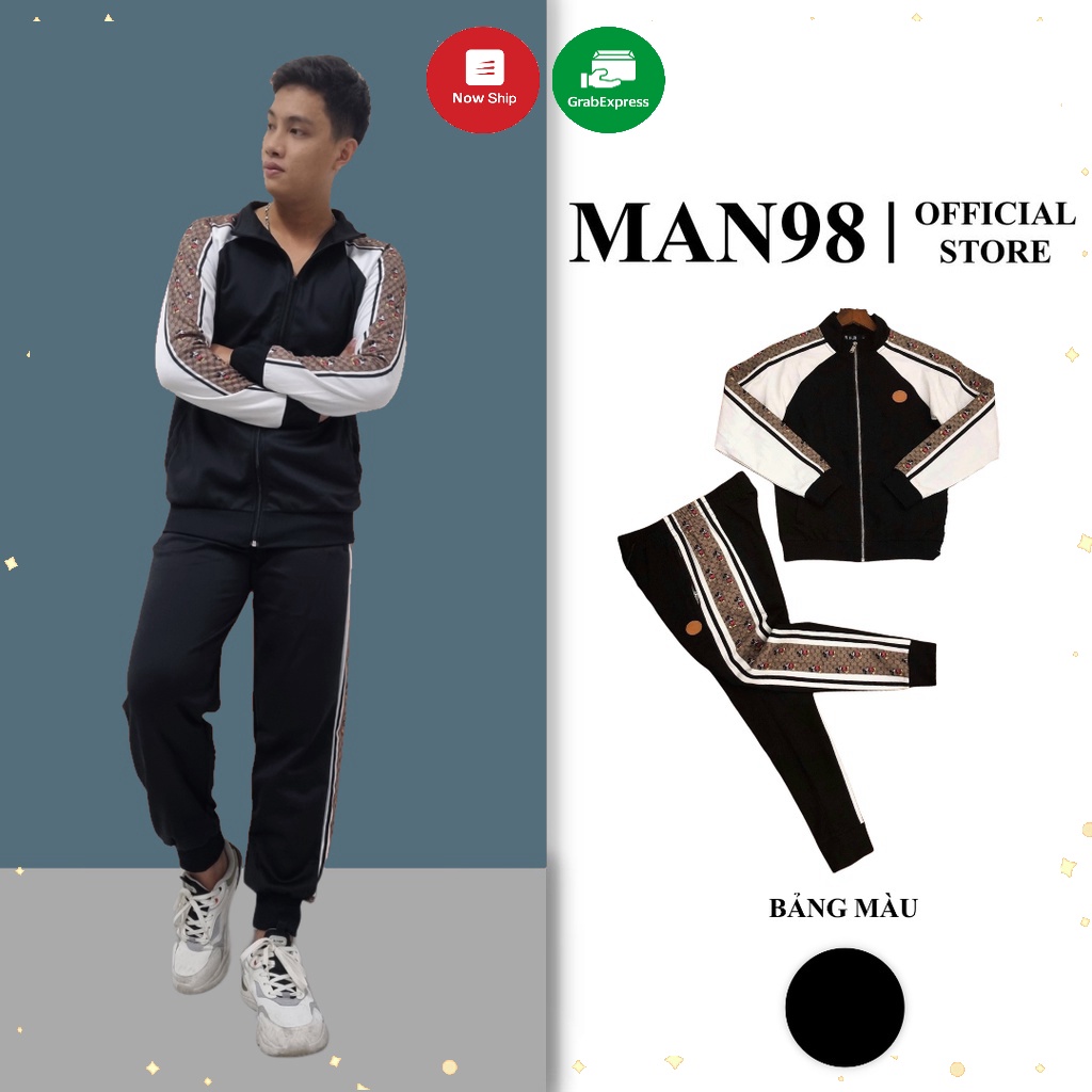 [Hot] Bộ Nỉ Nam , Bộ Thể Thao Nam Thu Đông Kéo Khóa Viền Tay Mickey Cao Cấp M9