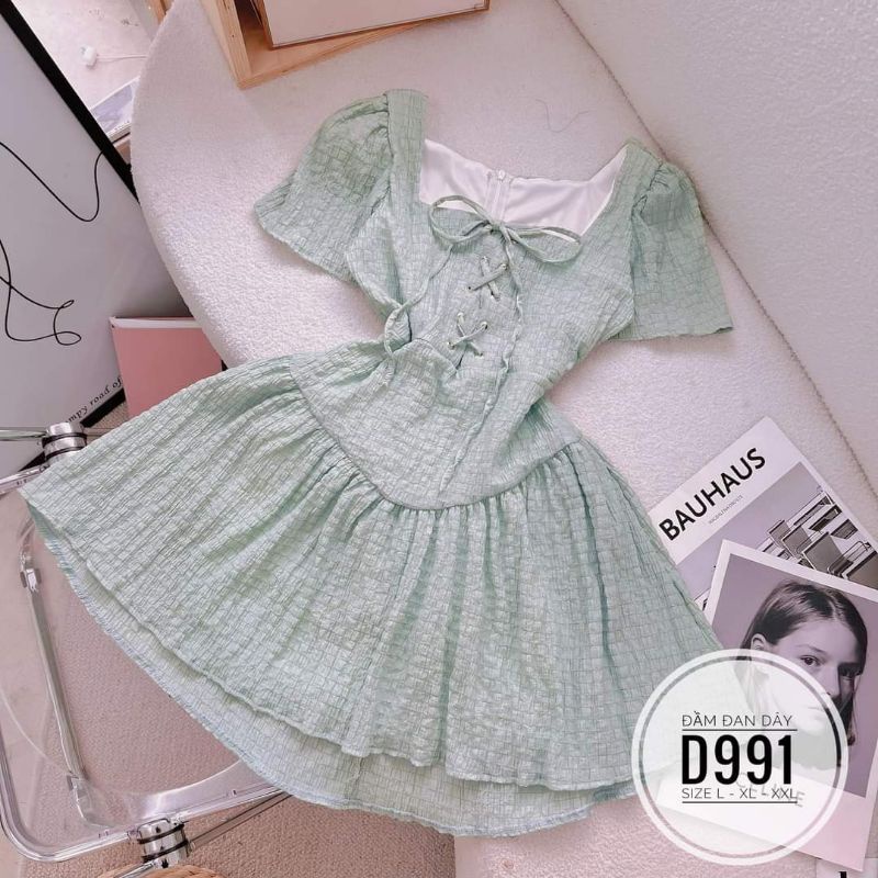 ĐẦM BIGSIZE BUỘC NƠ ĐƠN GIẢN DẠO PHỐ