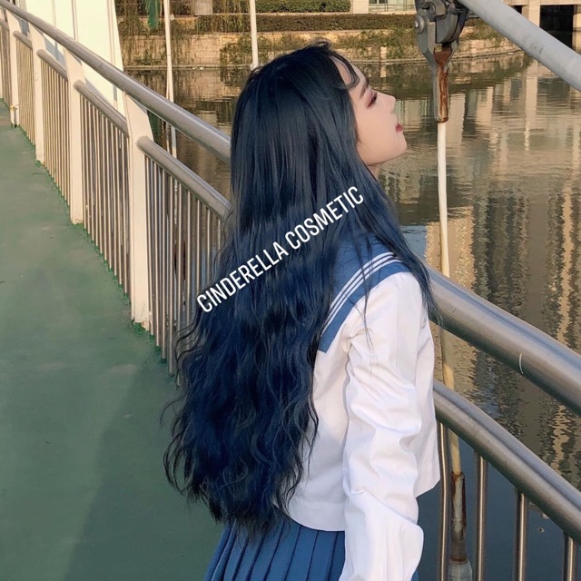 Thuốc nhuộm tóc màu xanh dương đen không cần tẩy tặng kèm trợ nhuộm hàng xịn | BigBuy360 - bigbuy360.vn