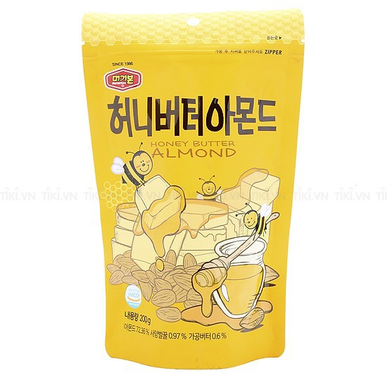 Hạt hạnh nhân tẩm bơ mật ong Hàn Quốc Tom's Farm (200g)