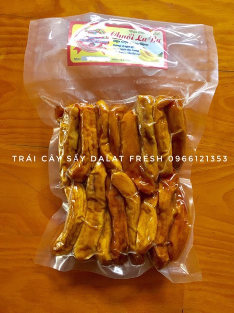 Chuối Sấy Dẻo DLFRESH Chuối Sấy Không Đường 500gr