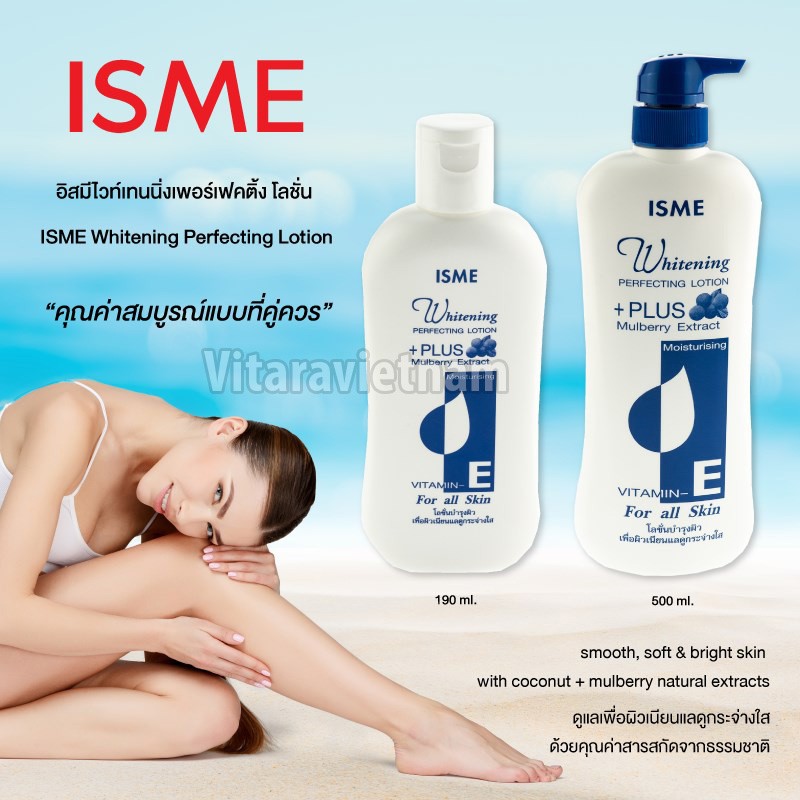 Sữa dưỡng thể làm trắng da ISME Whitening Perfecting Lotion