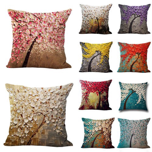 Áo gối được làm từ cotton và vải lanh với họa tiết hoa theo phong cách vintage dùng trong trang trí nhà