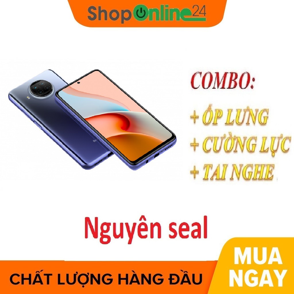 Combo Điện thoại Xiaomi Note 9 Pro 5G 6/128Gb Chip Snapdragon 750G + Ốp lưng + Cường lực + Tai nghe - Hàng nhập khẩu