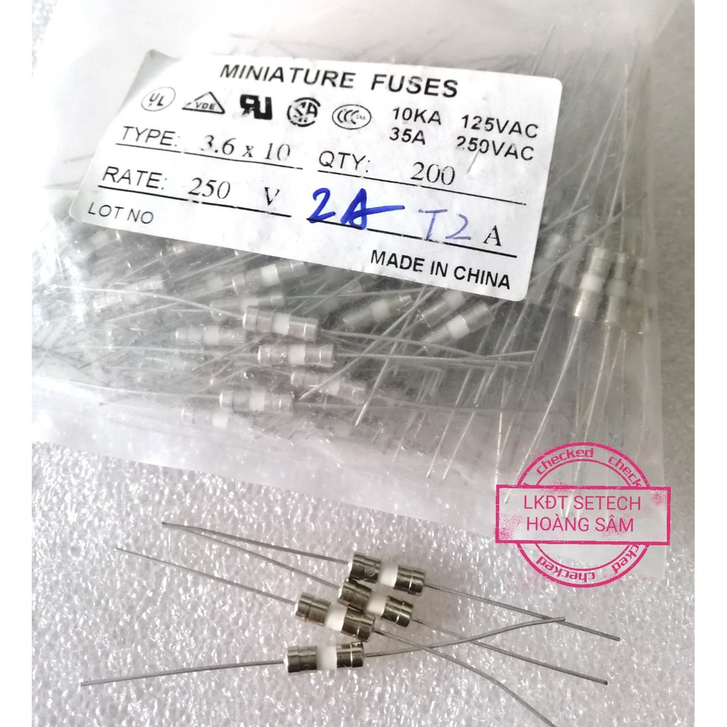 Cầu chì chân cắm hàn mạch 3.6x10mm 2A -3A- 5A-10A-15A(4 chiếc)