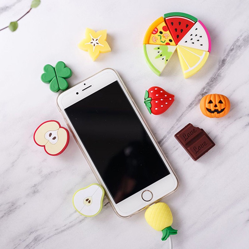 Phụ Kiện Bảo Vệ Cáp Sạc Hình Trái Cây Dễ Thương Cho iPhone OPPO VIVO Redmi