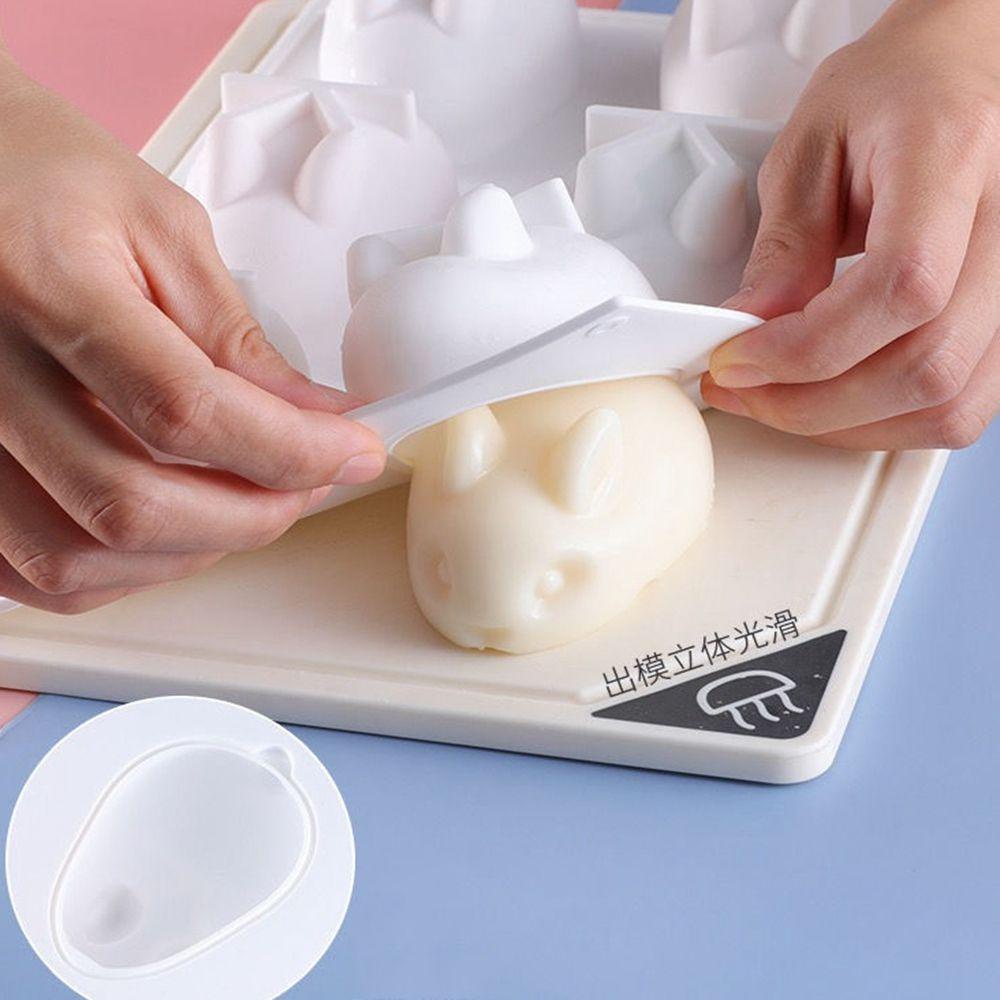 AUGUSTINA Khuôn Silicone Làm Bánh Hình Thỏ 3D Thân Thiện Với Môi Trường