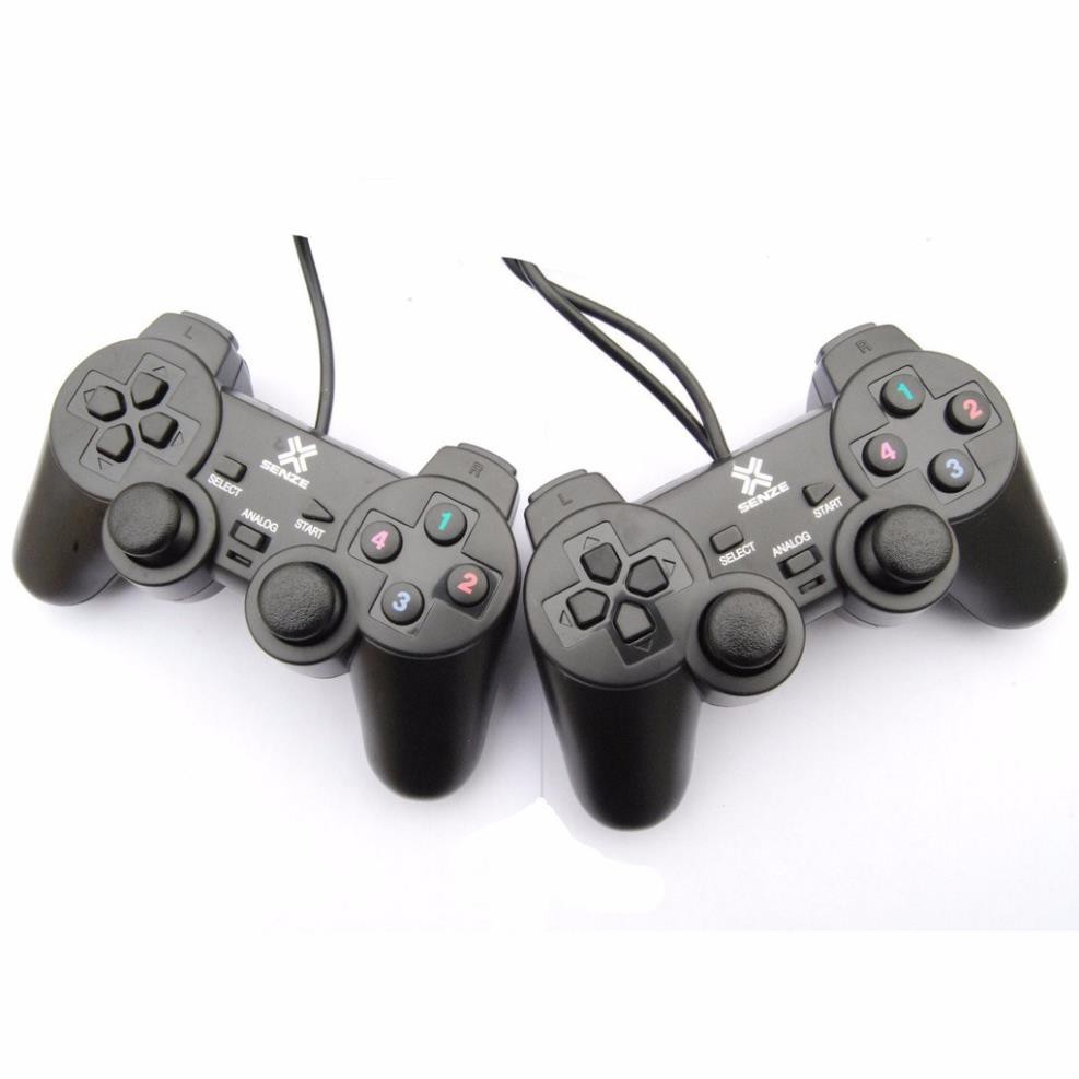 Tay Cầm Game Đôi, Gamepad Senze SZ-702A Có Rung Cổng Usb Cho PC, Laptop