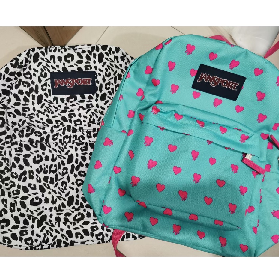 JANSPORT Ba Lô Thể Thao Họa Tiết Da Báo Cá Tính Cho Nữ