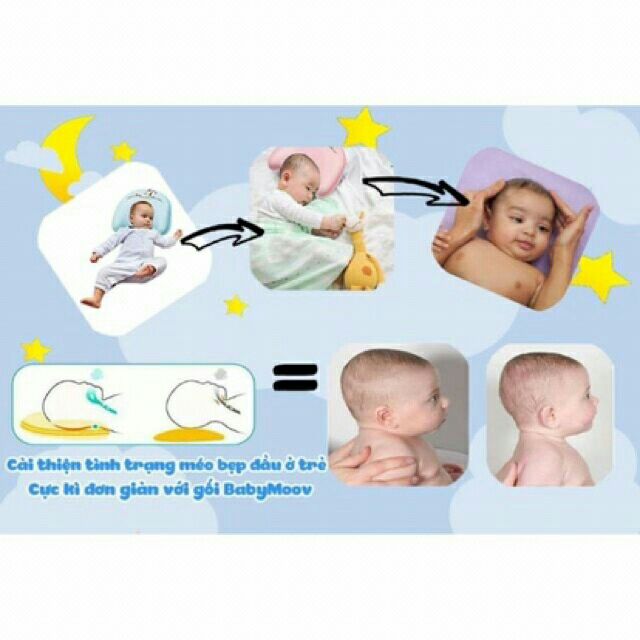 Gối cao su Baby Moov chống méo đầu cho bé