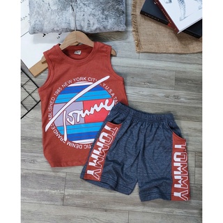 {18-40KG} BỘ BA LỖ Size Đại cotton cho bé trai
