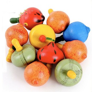 Con Quay HOA QUẢ Bằng Gỗ Nhiều Màu Cho Bé Giúp Bé Luyện Tay