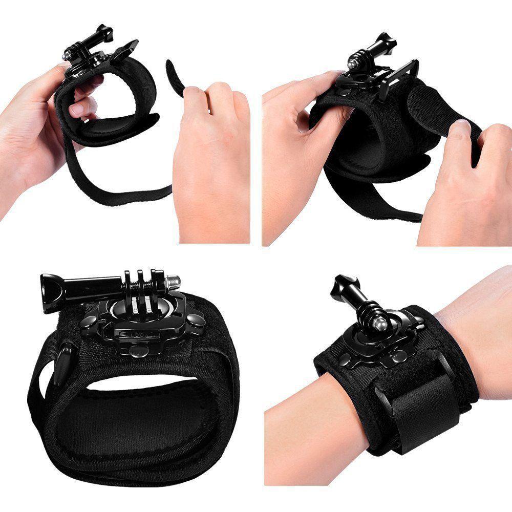 Dây Đeo Cổ Tay Gắn Máy Ảnh Hành Trình GoPro Hero10 9 8 7 6 Xiomi Yi Insta360