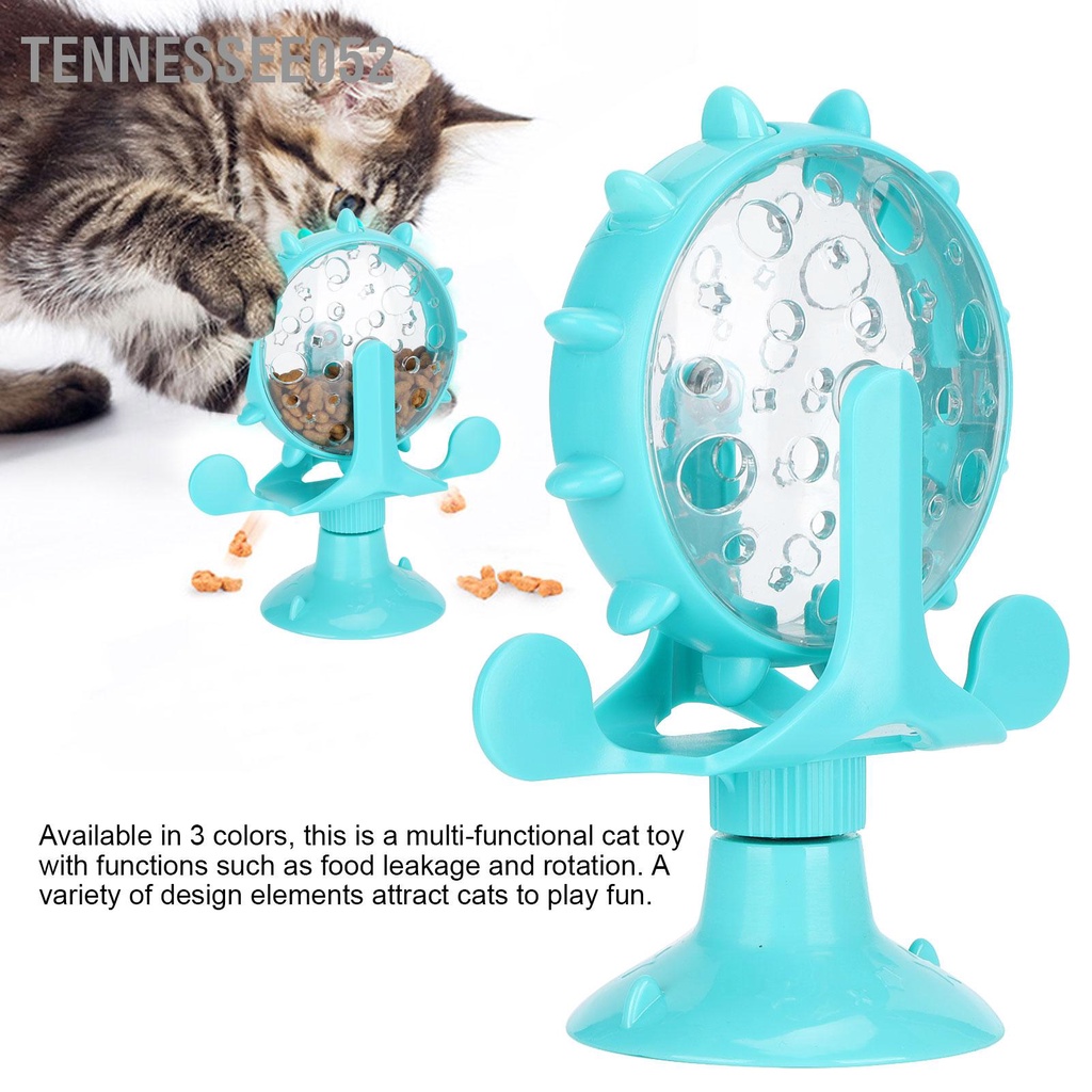 [Hàng Sẵn]  Đồ chơi Cối xay gió nhả hạt tương tác cho mèo Vòng quay rò rỉ thức ăn ABS【Tennessee052】
