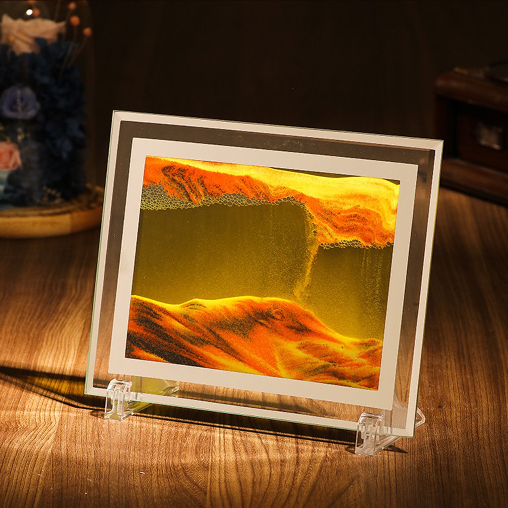 Tranh Cát Chảy Chuyển Động 3D Trang Trí Hình Chữ Nhật