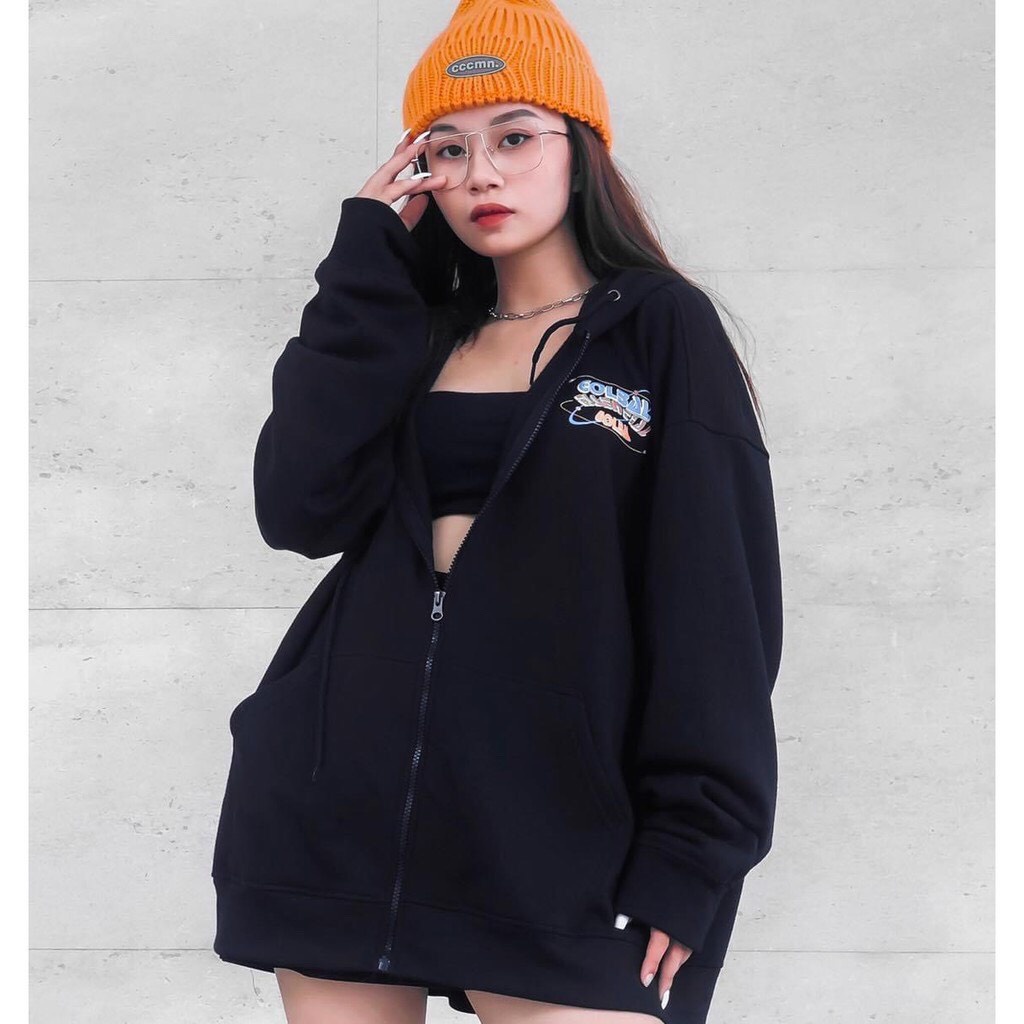 Áo khoác hoodie nỉ bông dáng rộng unisex dưới 75kg chất nỉ bông cotton tabistore - GOLBAL | BigBuy360 - bigbuy360.vn