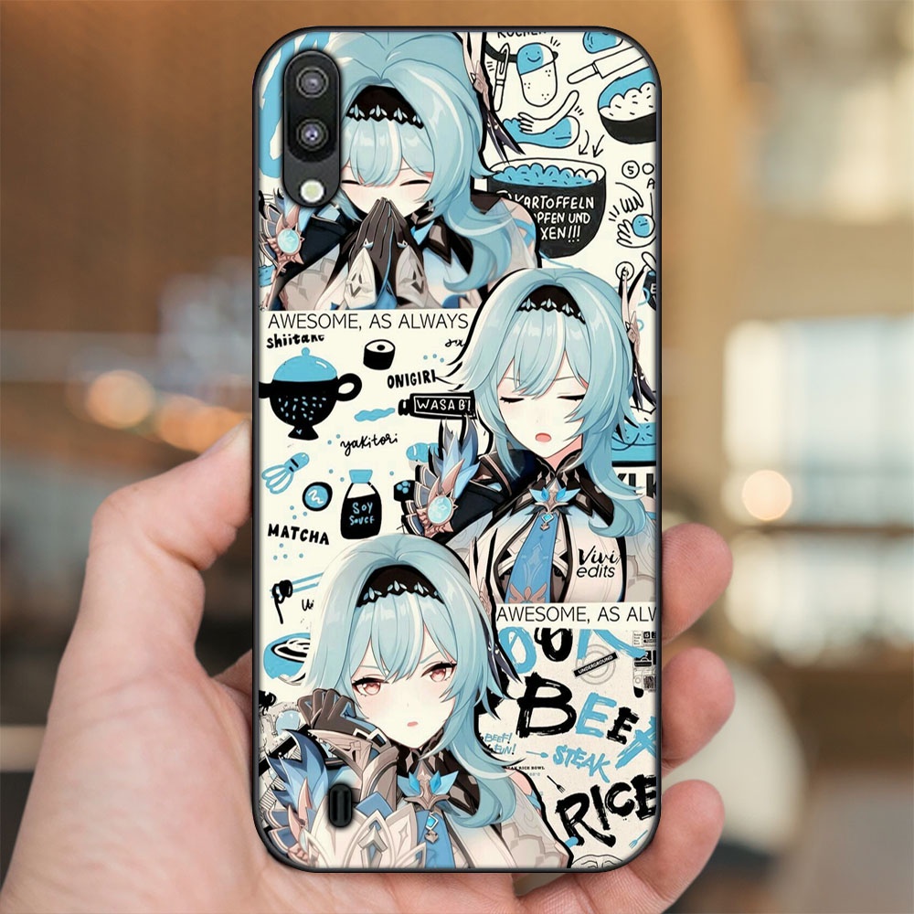 Ốp lưng Samsung M10 viền đen in hình Eula Genshin Impact