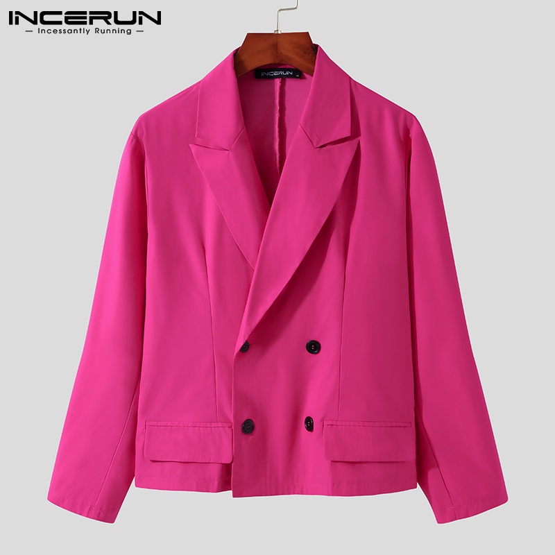 Áo khoác blazer tay dài màu trơn thời trang cho nam giới