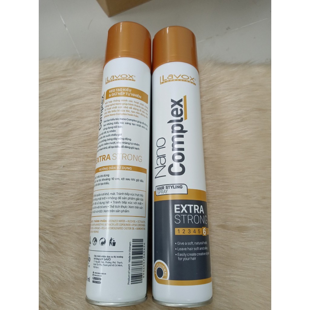 Keo tạo kiểu và giữ nếp tóc LAVOX 420ml  tạo kiểu tóc đẹp, định hình tóc trong nhiều giờ , tạo độ phồng mượt