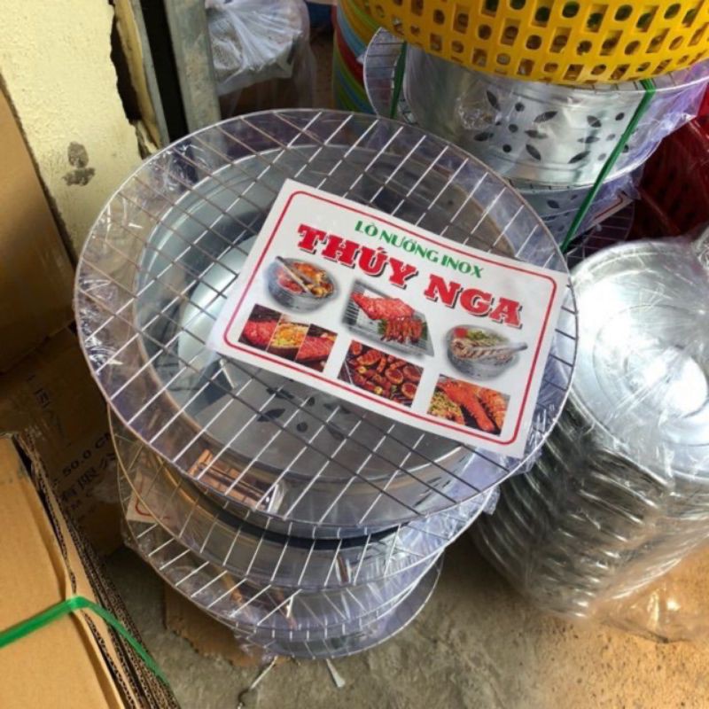 Lò Nướng Than Dạng Tròn Inox THÚY NGA