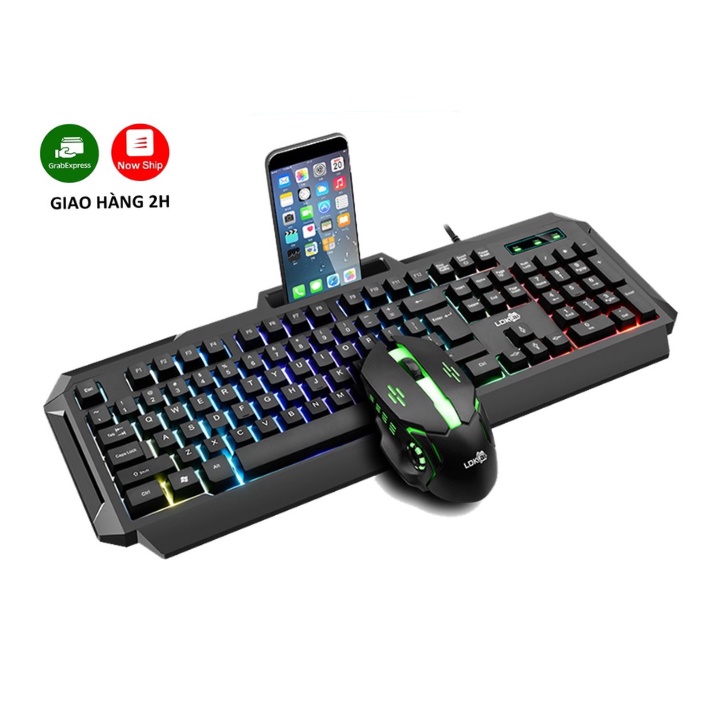 Bàn Phím Máy Tính Có Dây Gaming V4, V4Pro, V5Pro - Đèn Led RGB Chống Nước Kèm Chuột Máy Tính - Bảo Hành 12 Tháng