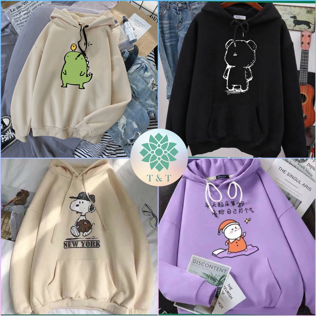 Áo hoodie nỉ bông nhiều hình dễ thương form bé | BigBuy360 - bigbuy360.vn