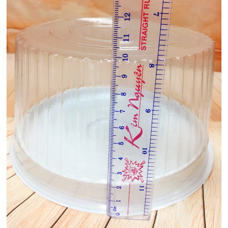 10 Hộp nhựa H25, 18cm x 10cm - 16cm x 10cm đựng bánh gato và bánh rau câu nắp sọc và cao hợp với nhiều mẫu bánh 4D