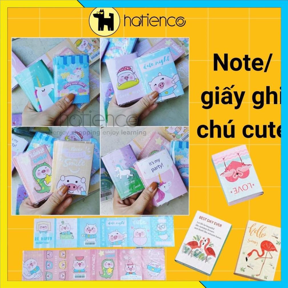 [FREESHIP] Giấy note, giấy ghi chú 6 xấp cute