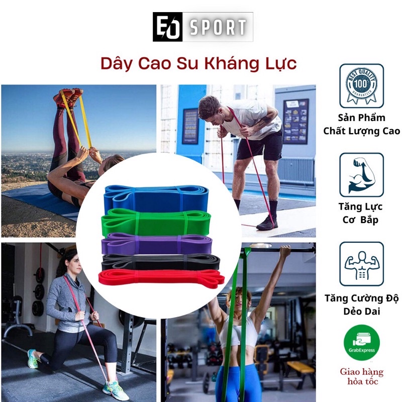 Dây Kháng Lực Tập Mông Cao Su Đàn Hồi Trợ Lực Gym , Yoga , Tập Thể Lực Cho Nam Và Nữ - EosportDz