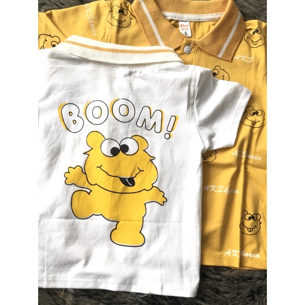 Áo phông cho bé,áo thun có cổ cho bé 10-20kg cổ viền đẹp in hình trước sau