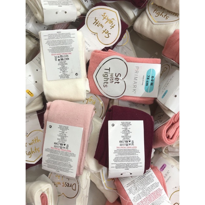 Quần tất hãng Primark xuất dư chất liệu 100% cotton co giãn 4 chiều cho bé size từ 3m-36m