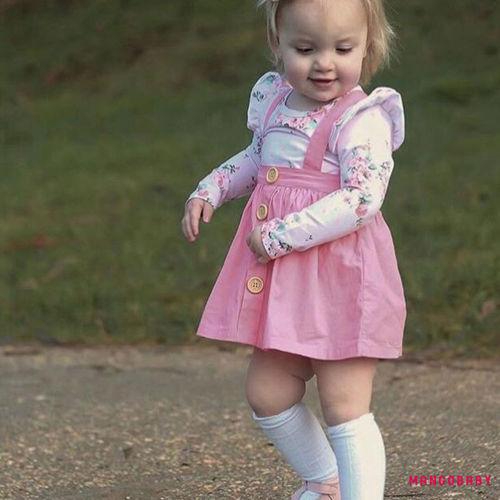 Bộ Đồ 2 Món Gồm Áo Thun + Váy Kiểu Công Chúa Cho Bé Gái