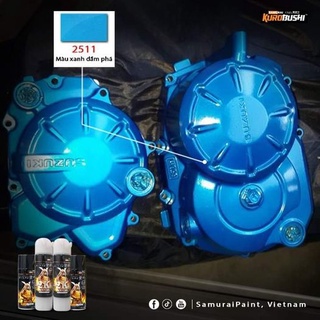 2511_ Chai sơn xịt sơn xe máy Samurai 2511 màu xanh xanh lấp lánh _ xanh đầm phá _ Blue lagoon uy tín, giá rẻ