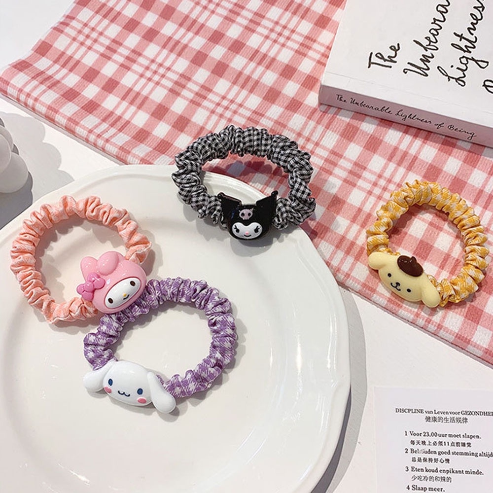 Dây buộc tóc co giãn tốt trang trí họa tiết động vật đáng yêu