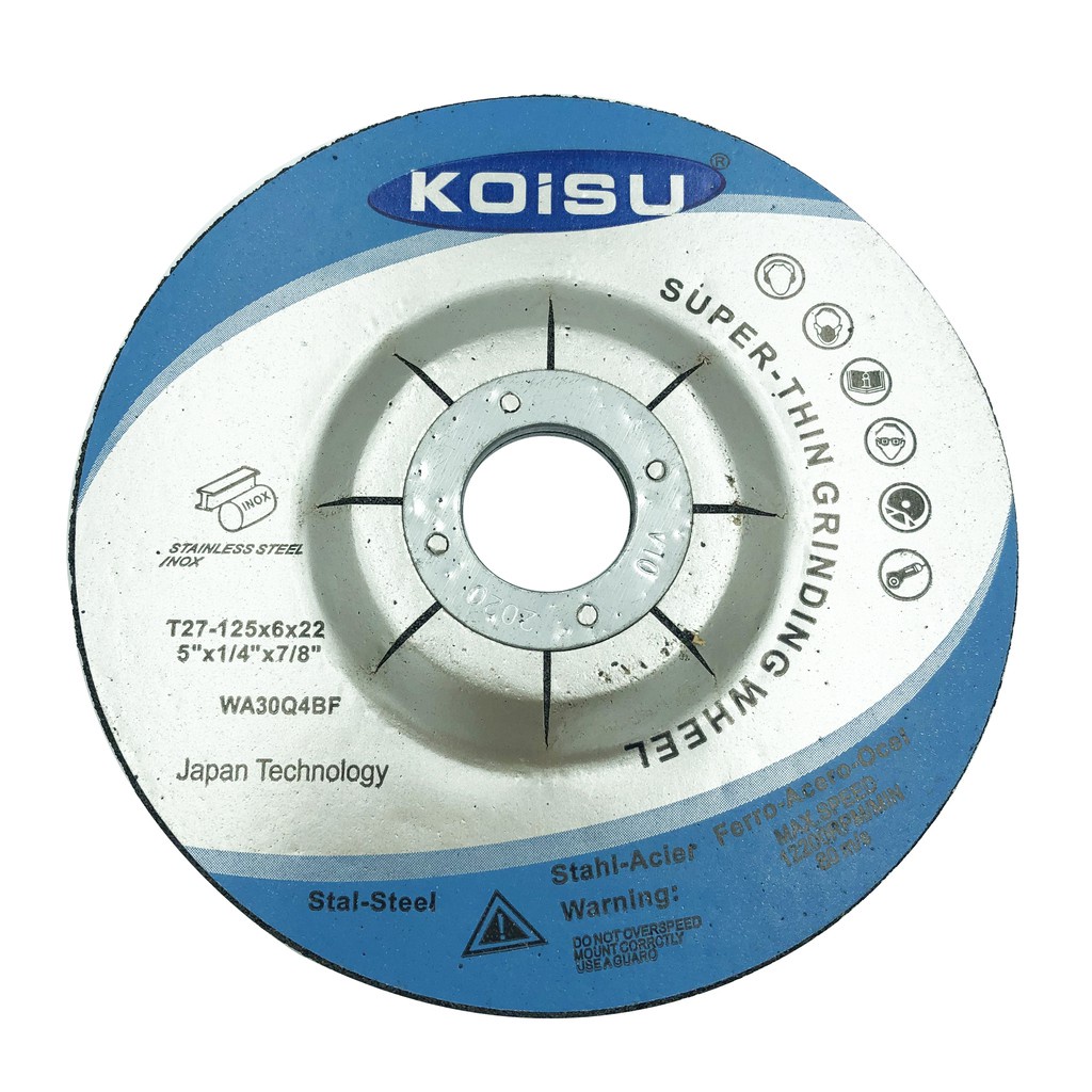 Đá mài kim loại KOISU loại đường kính ngoài 125mm và 100mm