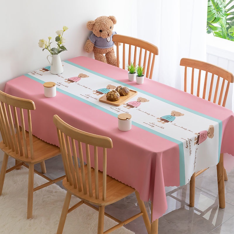 Khăn Trải Bàn Hình Chữ Nhật Chống Nước Chống Dầu Phong Cách Bắc Âu