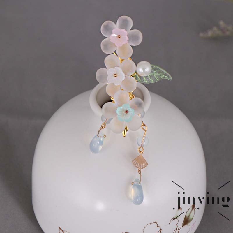 GETNOIVAS Đôi khuyên tai trang trí hoa đính ngọc trai nhân tạo xinh xắn cho nữ