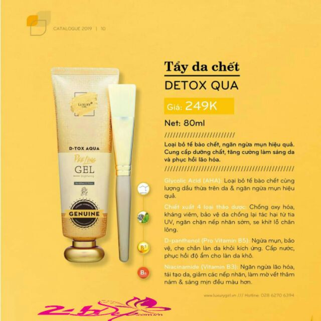 Tẩy tế bào chết DETOX QUA luxury_girl /CÓ PHIẾU BẢO HÀNH DA
