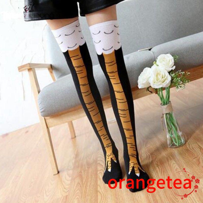Đôi vớ cổ cao hình chân gà 3D thời trang dành cho nữ