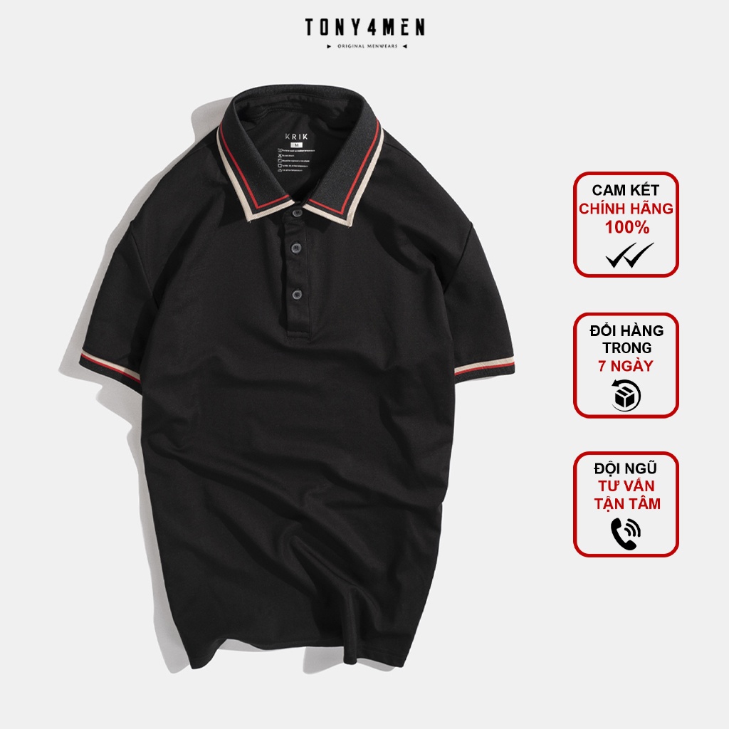 Áo Polo Local Brand Nam Đẹp Thương Hiệu TONY4MEN Chất Vải Cotton Cá Sấu Phom Slimfit PL4012