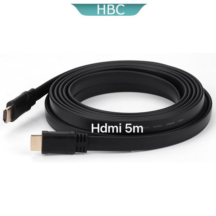 Dây Cáp Hdmi Dai 5m Dẹt - Dây cáp kết nối cổng HDMI 2 đầu tốt chống nhiễu xịn chất luong cao