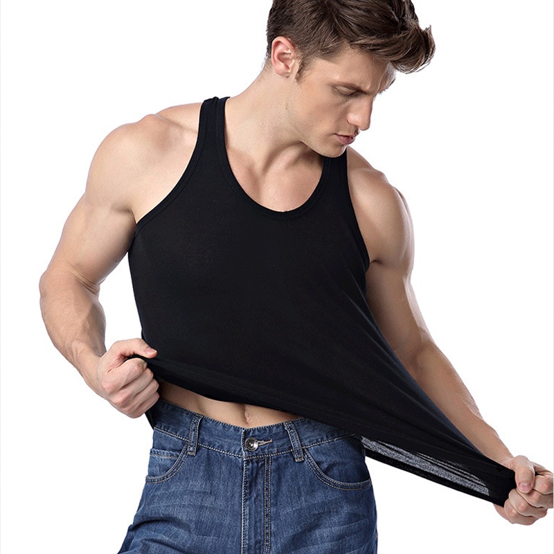 Áo Thun Thể Thao Sát Nách Chất Liệu Cotton Cho Nam