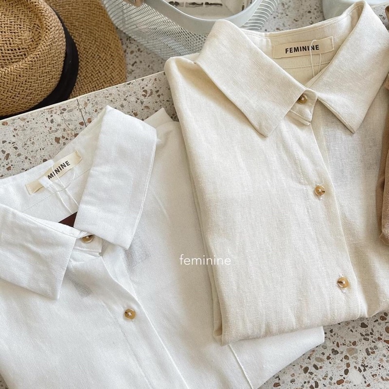 Áo sơ mi cộc tay linen
