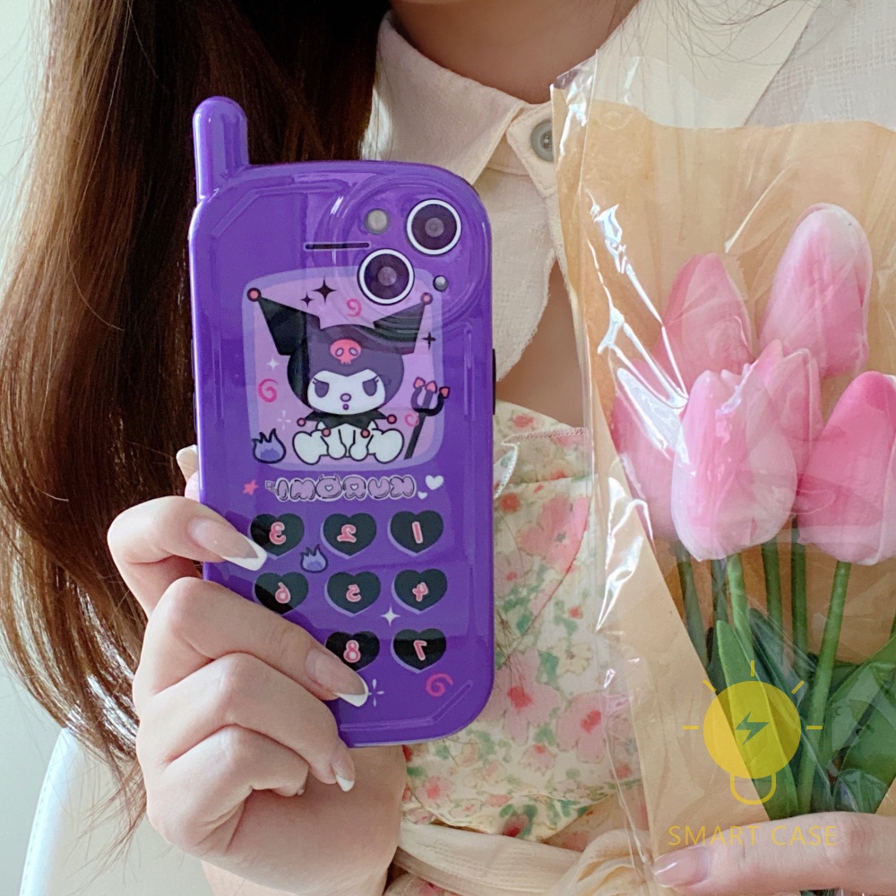 Retro Phone Shape IMD Phone Case Compatible with iPhone 13 Pro Max 12 11 Mini X XS Max XR SE 8 Plus 7 6 6S Aesthetic Ins Newest Fashion Korean Style Retro Classic Cute Cartoon Couple Shockproof Protective TPU Cover Shell