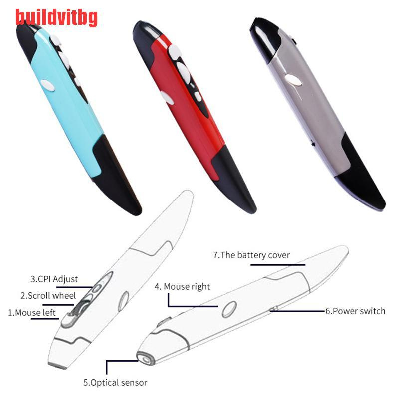 {buildvitbg}Wireless Pen-style Mouse 2.4GHZ Adjustable Handwriting Mini Optical Mice For PC GVQ