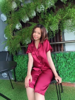 ( Freesize Lụa ) Đồ Bộ Pijama Lụa viền bèo - Tay Ngắn Quần Lửng