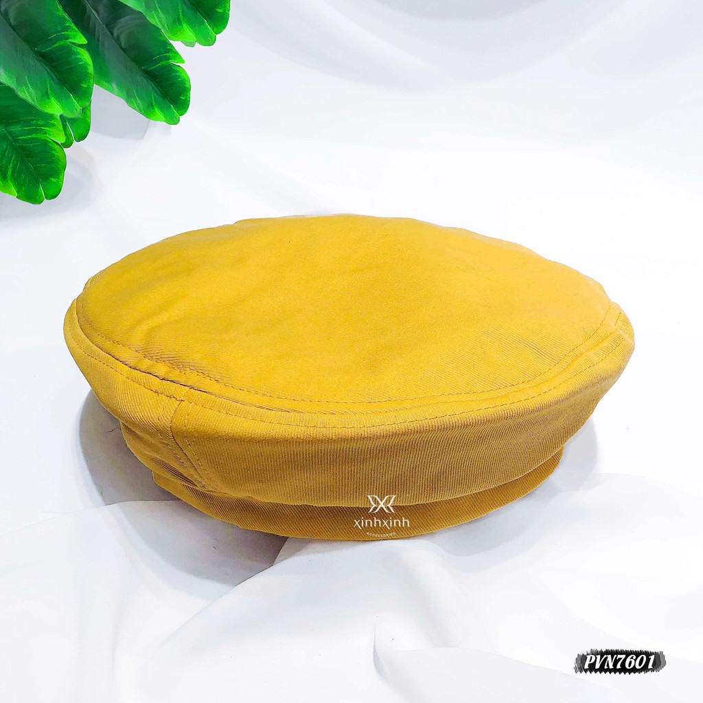 Mũ nồi Beret vải trơn trẻ trung - Xinh Xinh Accessories