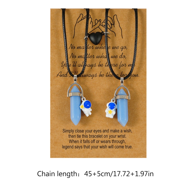 Vòng cổ Mặt Đá Trụ Lục Giác Phát Sáng